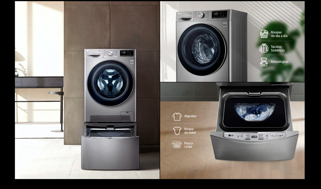 Lava e Seca LG Vivace VC4 11 Kg Aço Escovado 220V